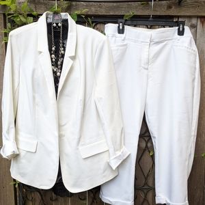 Lane Bryant white suit jacket